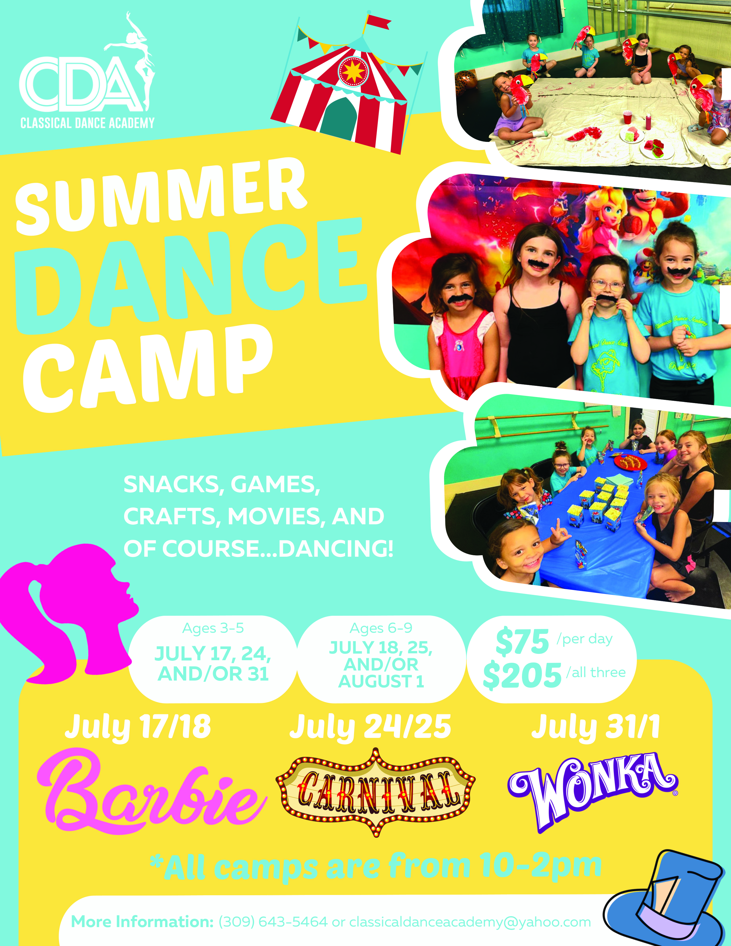 SUMMER DANCE CAMP 2024 flyer